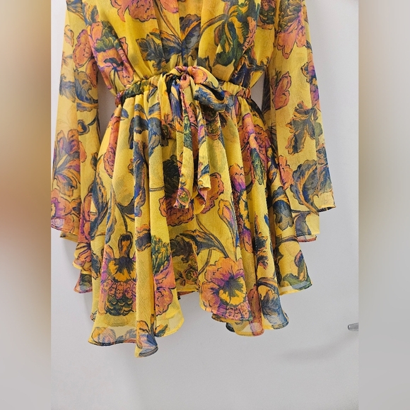 Misa Los Angeles Kaia Chiffon Floral Mini Dress Size XS - Picture 7 of 15